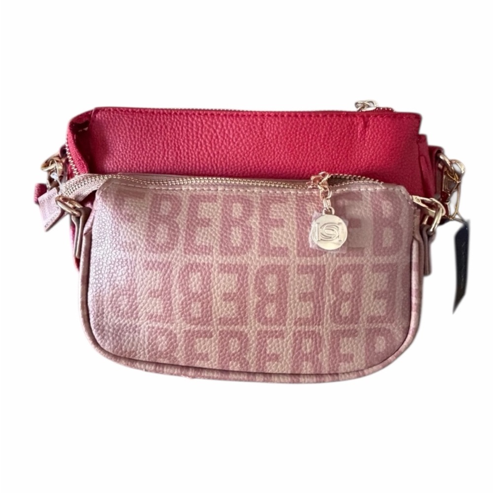 Bebe Moana Crossbody Bag 2 Pieces Color: Red NWT